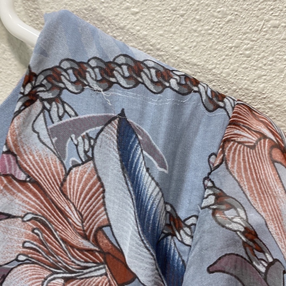 Elena‎ Baldi silk blend dress blue floral - Picture 7 of 11